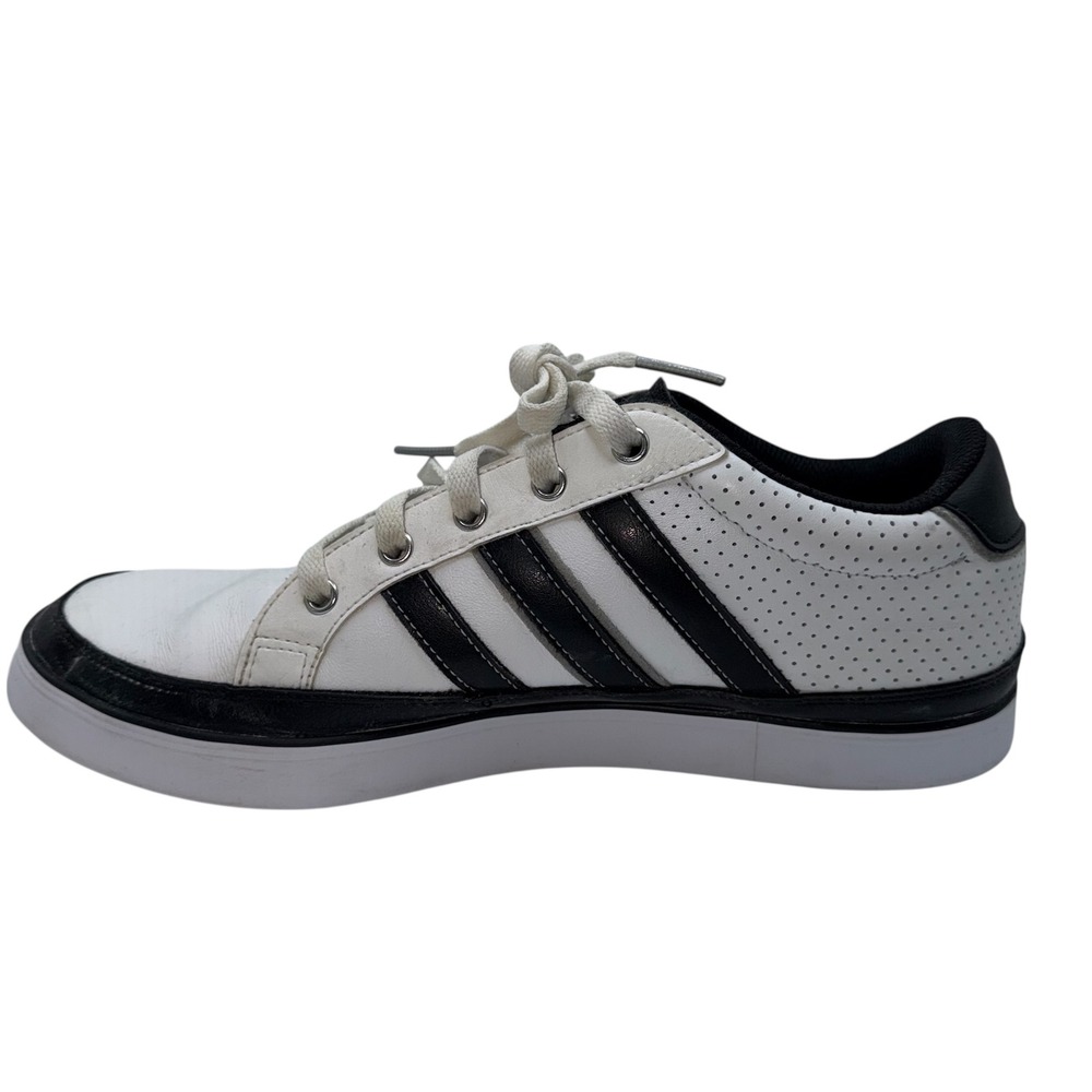 Adidas Adicross Mens 12 Golf Shoes White Black Leather Spikeless